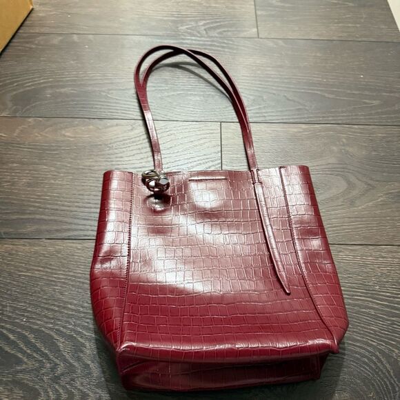 Rebecca Minkoff Red Crocodile Small Tote Bag - Picture 3 of 6